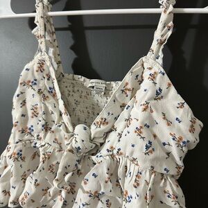 Floral Knot-Front Top